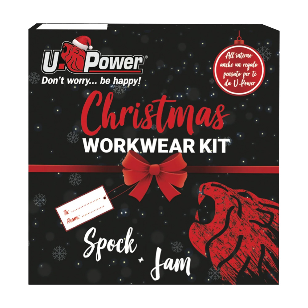 Xmas Kit Black Carbon Tg.L U-POWER - Giacca, Pantalone, Scaldacolllo e Guanti