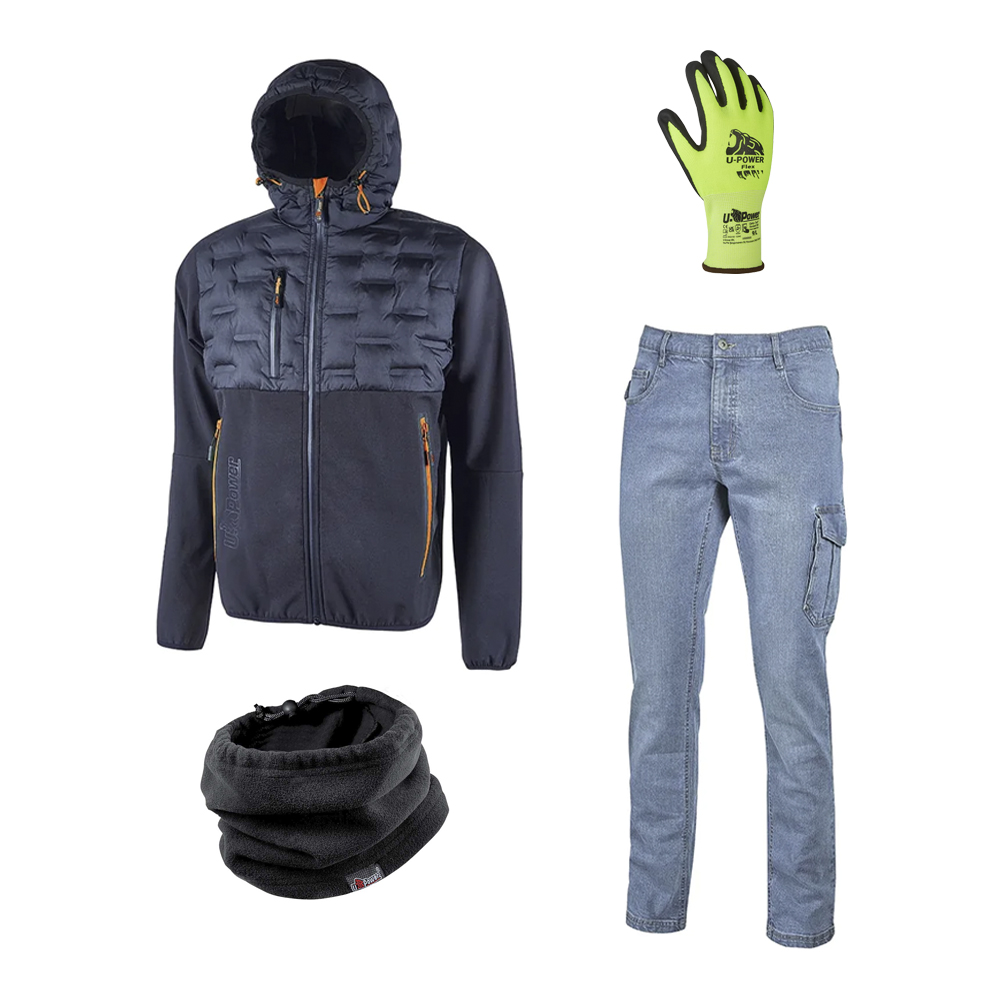 Xmas Kit Deep Blue Tg.S U-POWER - Giacca, Pantalone, Scaldacolllo e Guanti