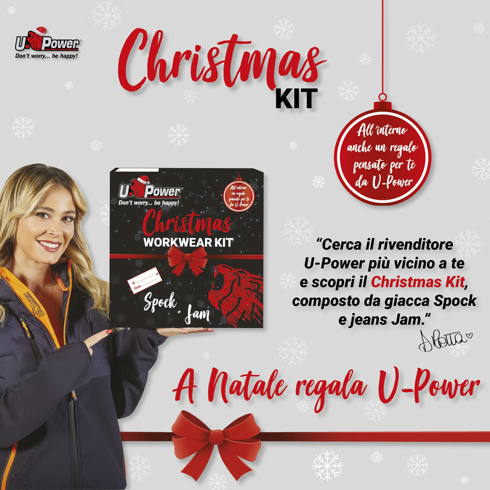 Xmas Kit Deep Blue Tg.S U-POWER - Giacca, Pantalone, Scaldacolllo e Guanti