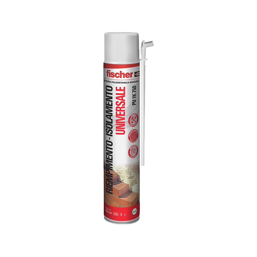 Schiuma Poliuretanica PU 1K 750 FISCHER 750 ml - Riempimento ed Isolamento