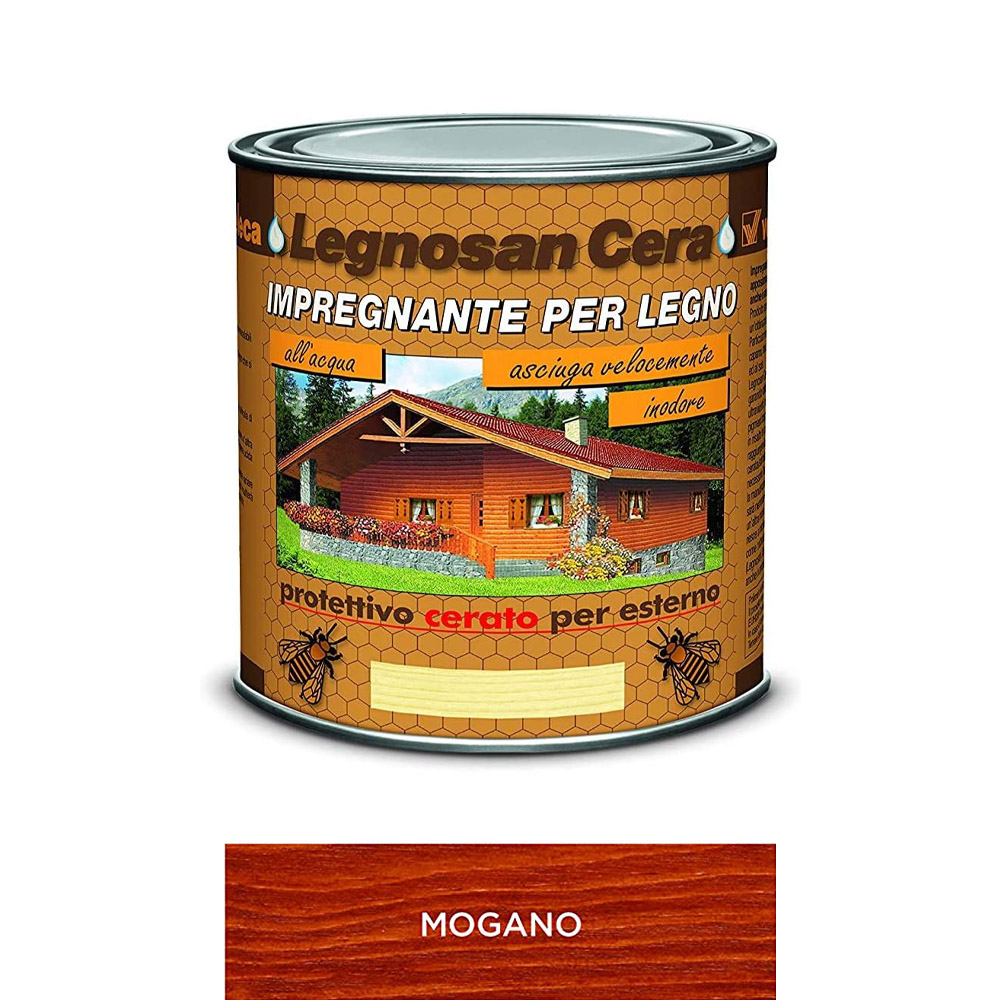 Impregnante all'Acqua Legnosan Cera 750 ml VELECA - Mogano