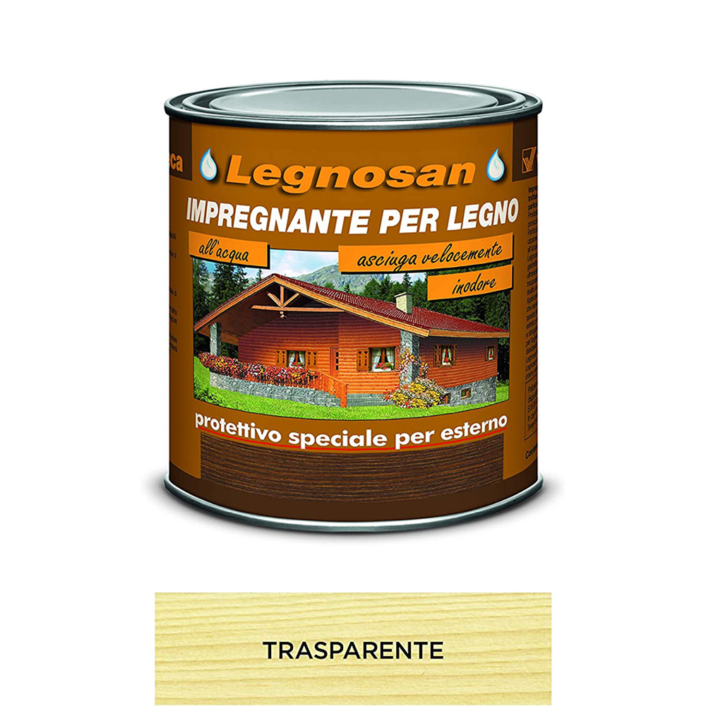 Impregnante all'Acqua per Legno Esterno Legnosan 2,5 Lt VELECA - Trasparente