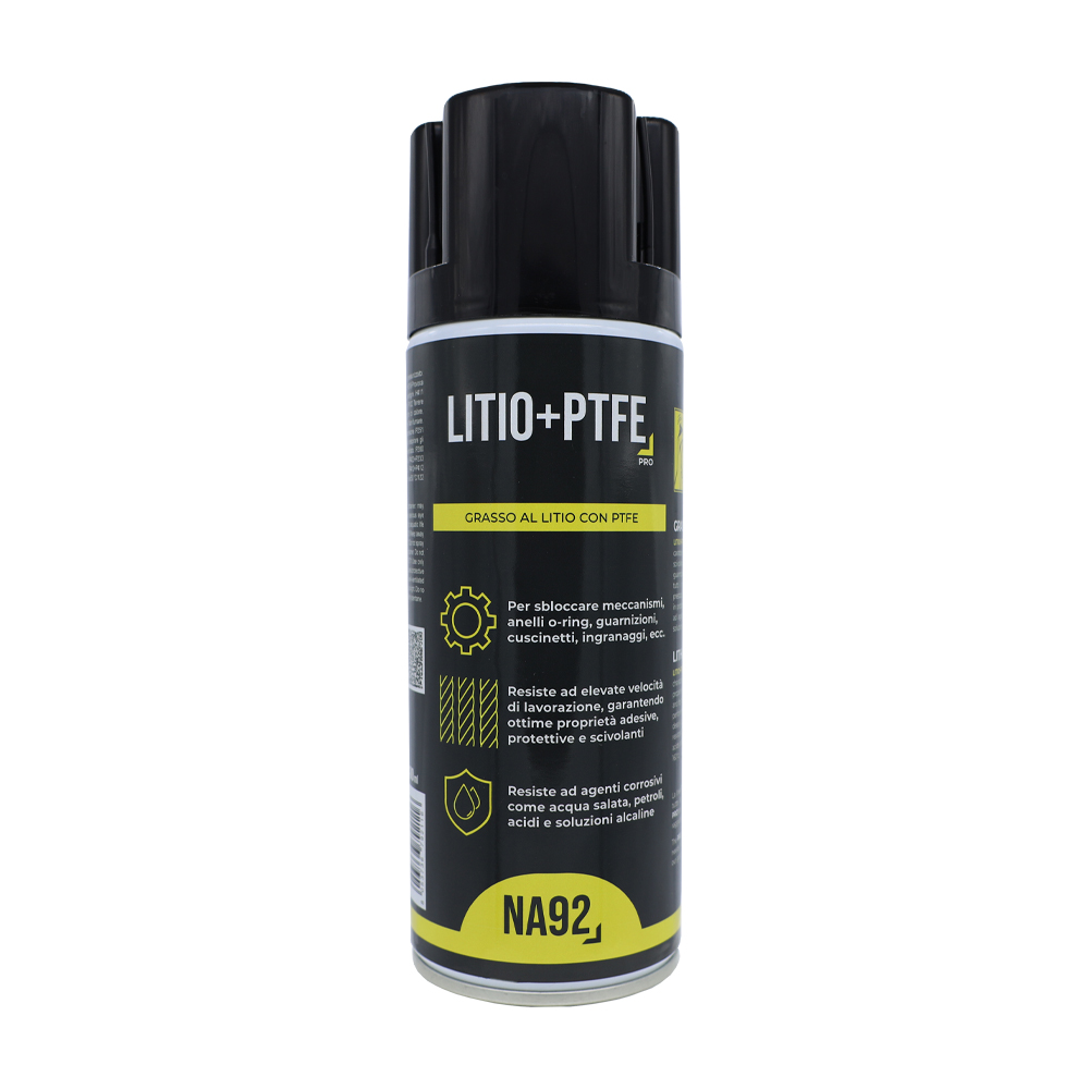 Grasso al Litio con Teflon NA92 LITIOPTFE 400 ml per Uso Professionale