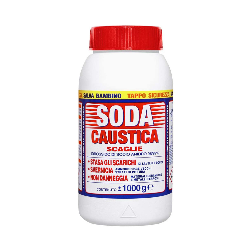 x12 Soda Caustica a Scaglie 1 kg MARTEN - Scatola da 12 Barattoli