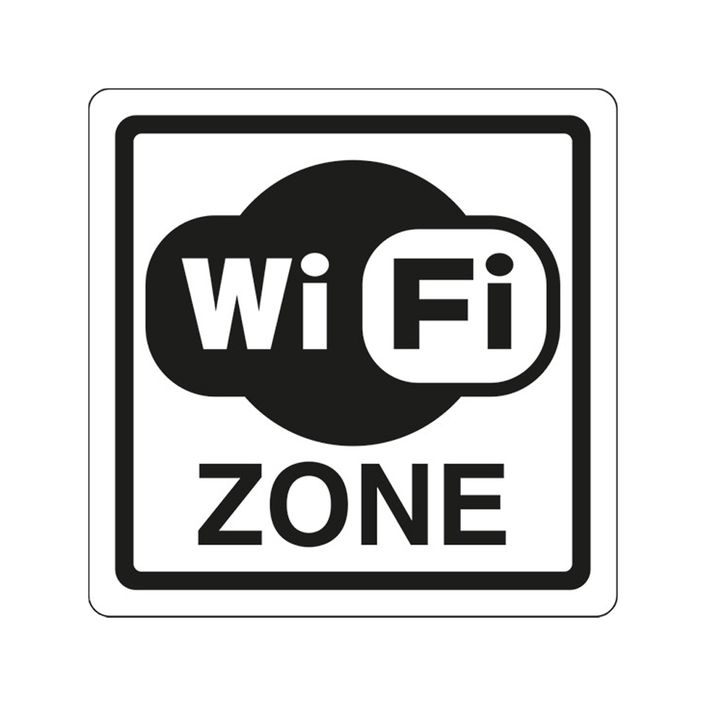 Cartello in alluminio 20x20 cm - wi-fi zone.