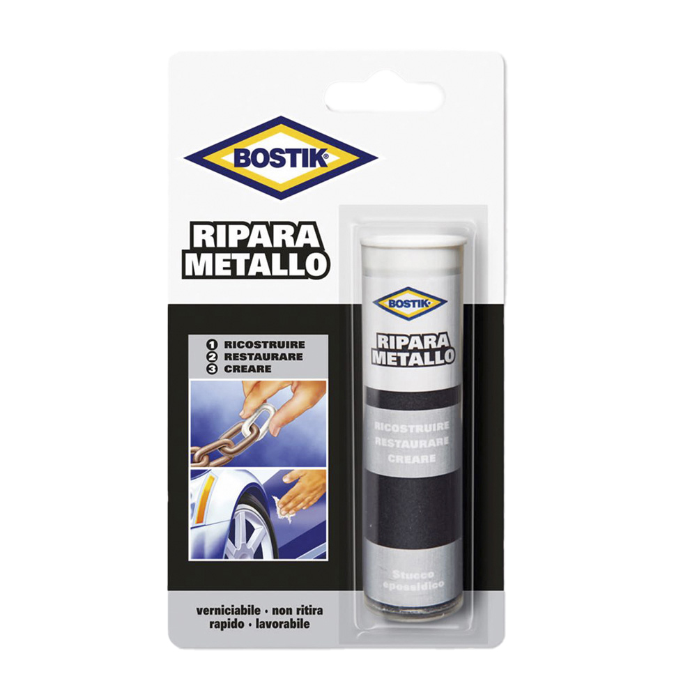 Stucco epossidico ripara metallo bostik 56 g.