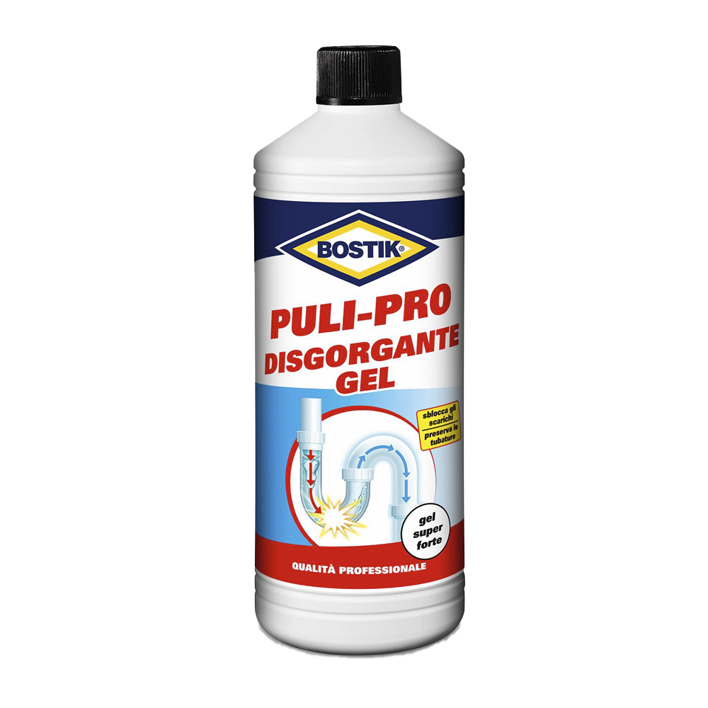 Puli-Pro Disgorgante Gel BOSTIK 1 Lt - Disotturante per Bagno e Cucina