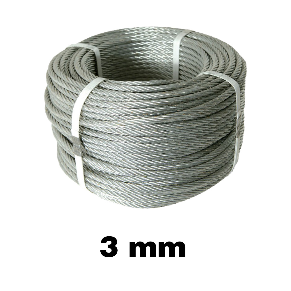Cavetto Acciaio 3 mm FERWORK 100 mt