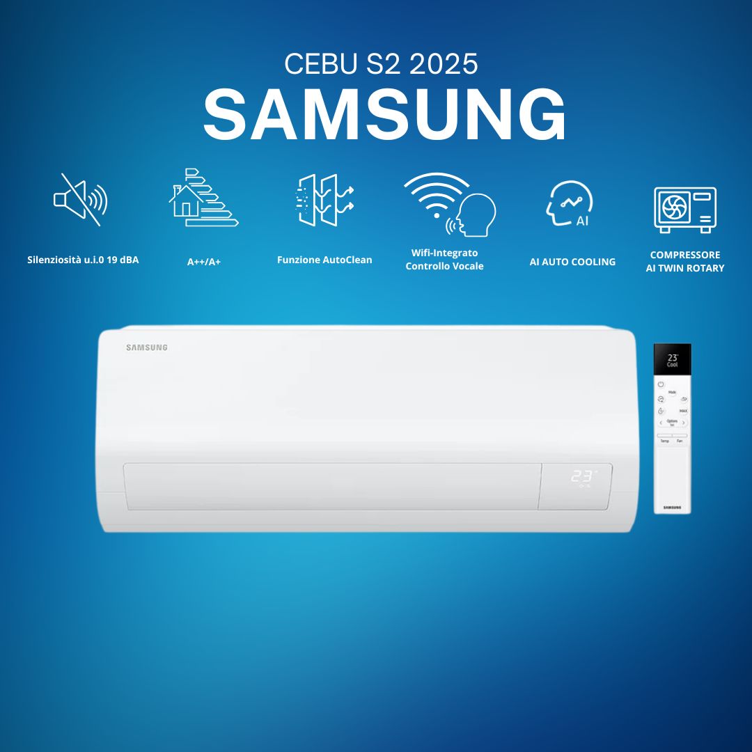 Climatizzatore Samsung CEBU S2 Novita' 2025 WiFi Trial Split 9000+9000+9000 BTU