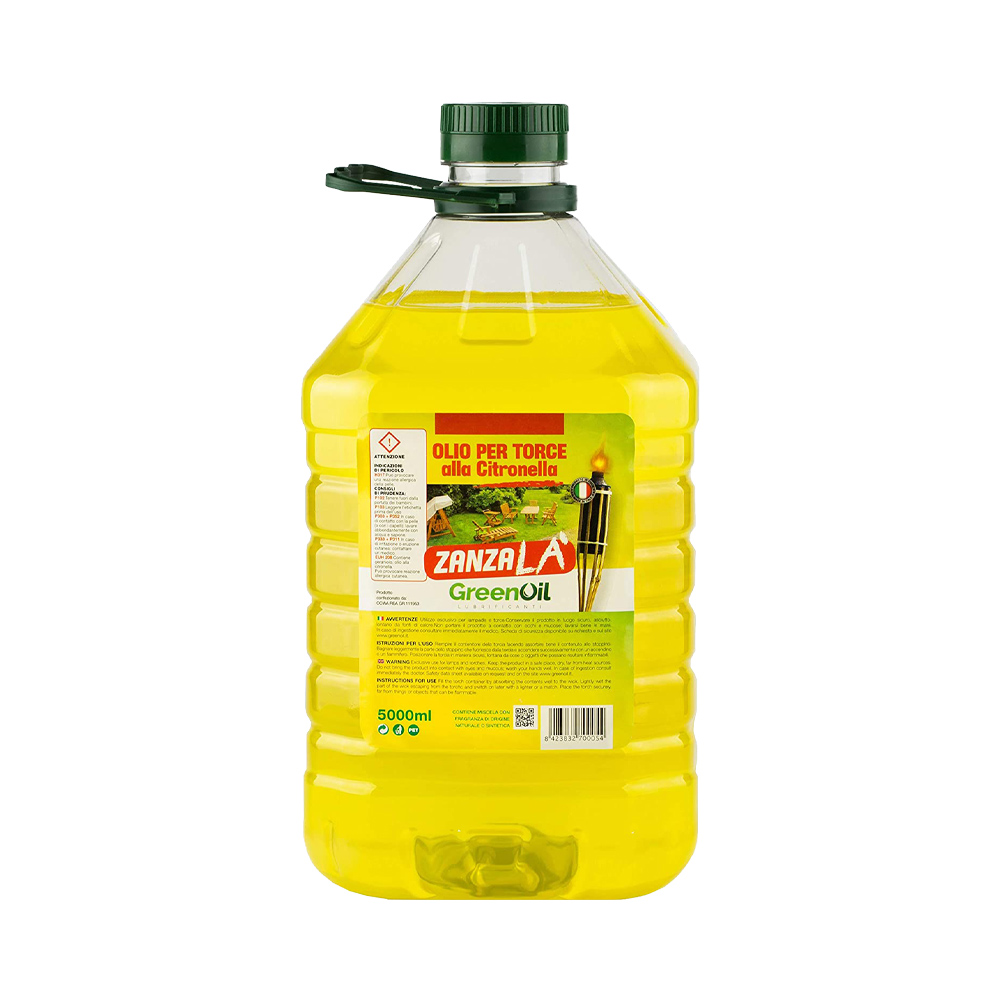 Olio di Paraffina per Torce e Fiaccole da Esterno 5 Lt - Citronella