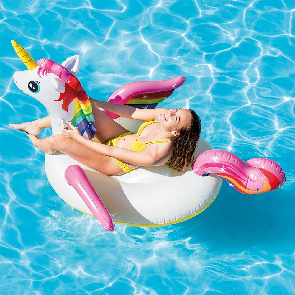 Unicorno Canotto Gonfiabile Cavalcabile INTEX - 201x140x97 cm