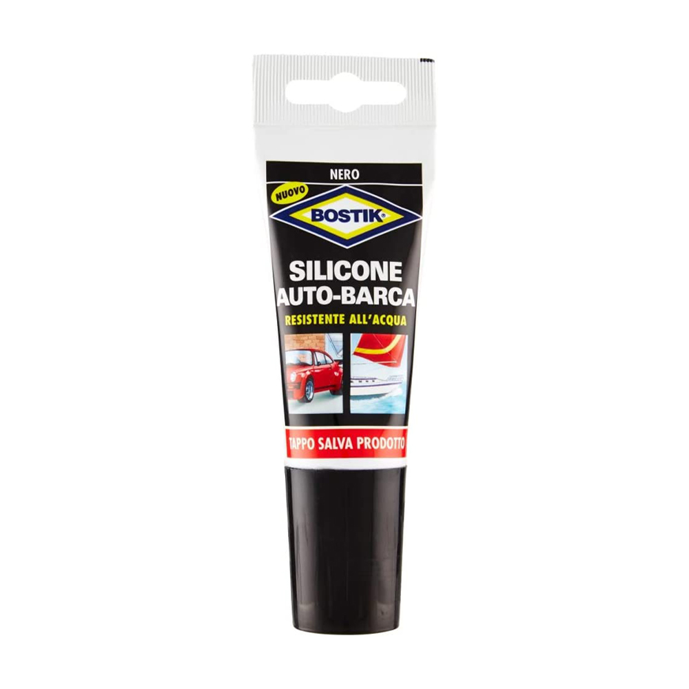 Silicone Auto e Barche Nero 60 ml BOSTIK - Sigillature Facili, Pratiche e Rapide
