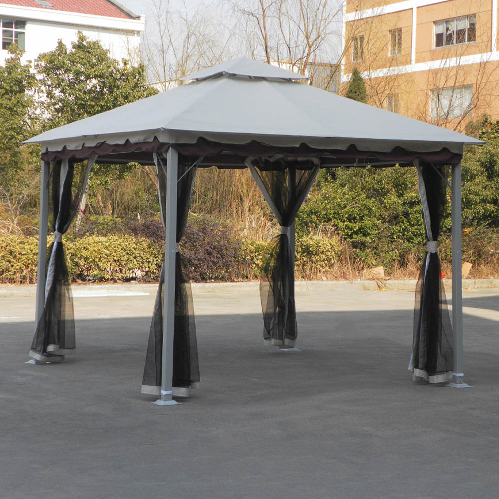 Gazebo in Acciaio Smeralda 300x300 cm FERLIVING con Teli Zanzariera