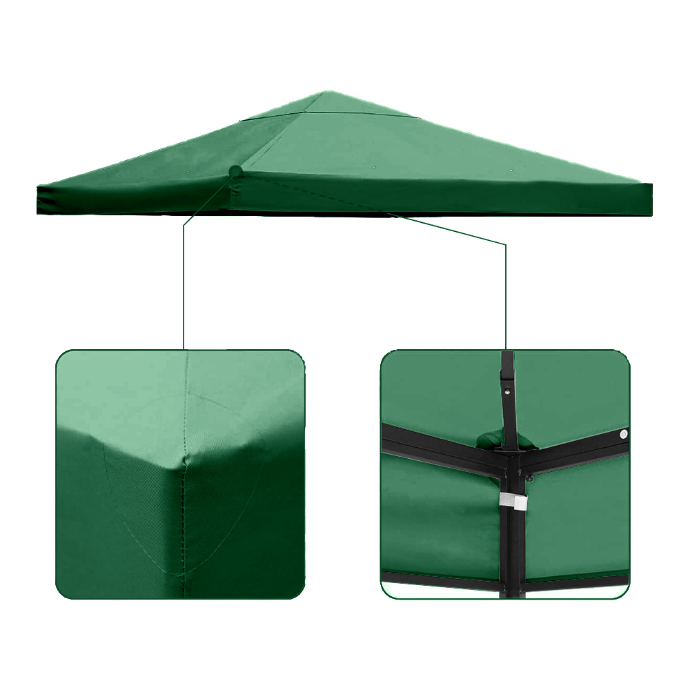 Top di Ricambio per Gazebo - Poliestere Verde - FERLIVING 3x4 mt