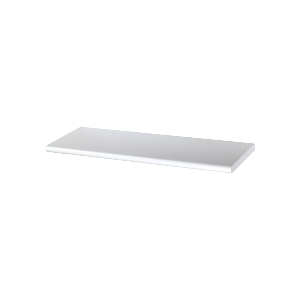 Mensola in legno con bordo stondato ferliving - bianco 80x20x1,8 cm.