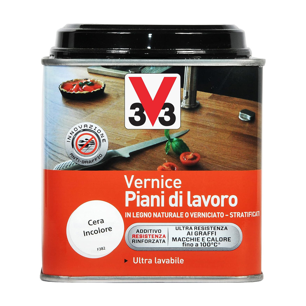 Vernice per Piani di Lavoro Resistenza Rinforzata 500 ml V33 - Aspetto Satinato