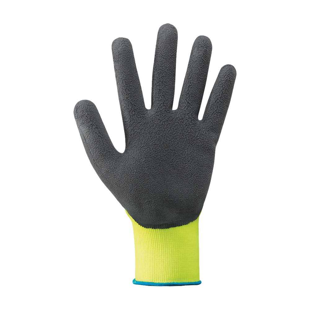 Guanti da Lavoro in Nylon e Lattice Giallo Fluo e Nero FERWORK - Taglia 10
