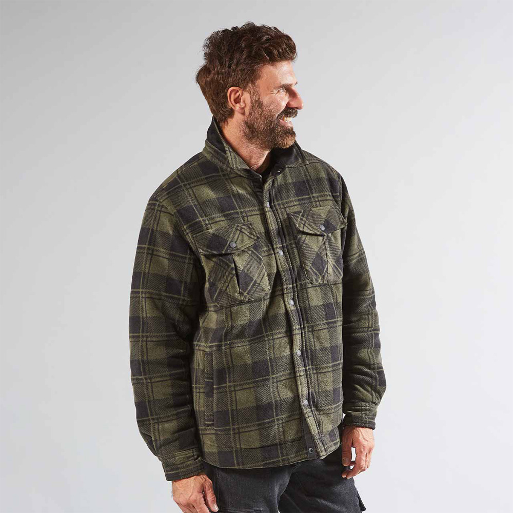 Camicione in Pile Exciting Willow Dark Green U-POWER - Taglia XXL