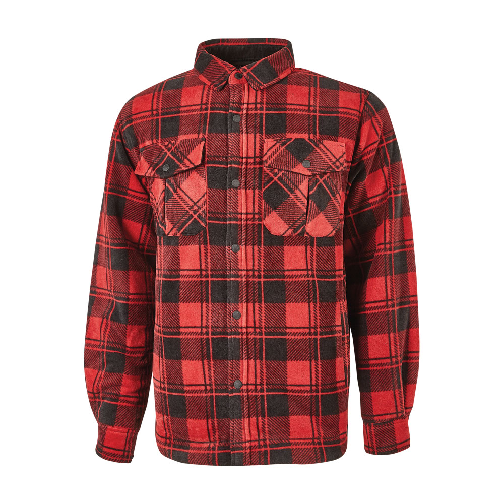 Camicione in pile exciting willow red magma u-power - taglia s.