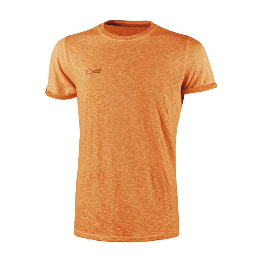 x3 T-Shirt Cotone Fiammato Enjoy Fluo Orange U-POWER - Taglia M