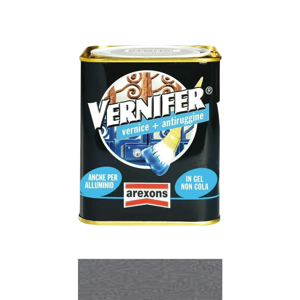 Smalto antiruggine vernifer in gel 750 ml arexons - antracite antichizzato.