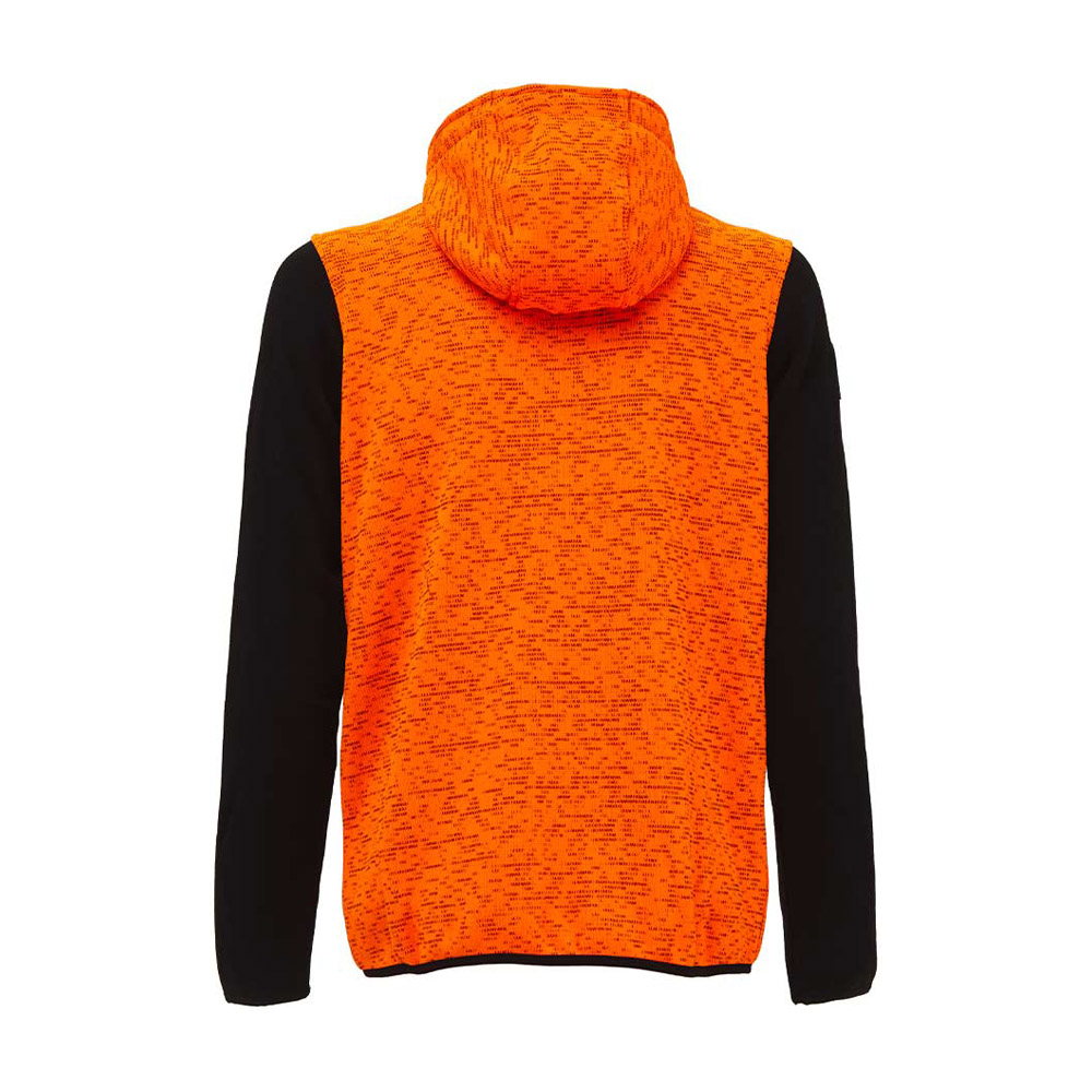 Felpa Full Zip con Cappuccio Enjoy Rainbow Orange Fluo U-POWER - Taglia M