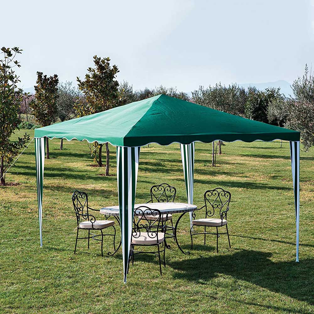 Gazebo in Acciaio da Giardino 200x200x250h cm FERLIVING - Verde