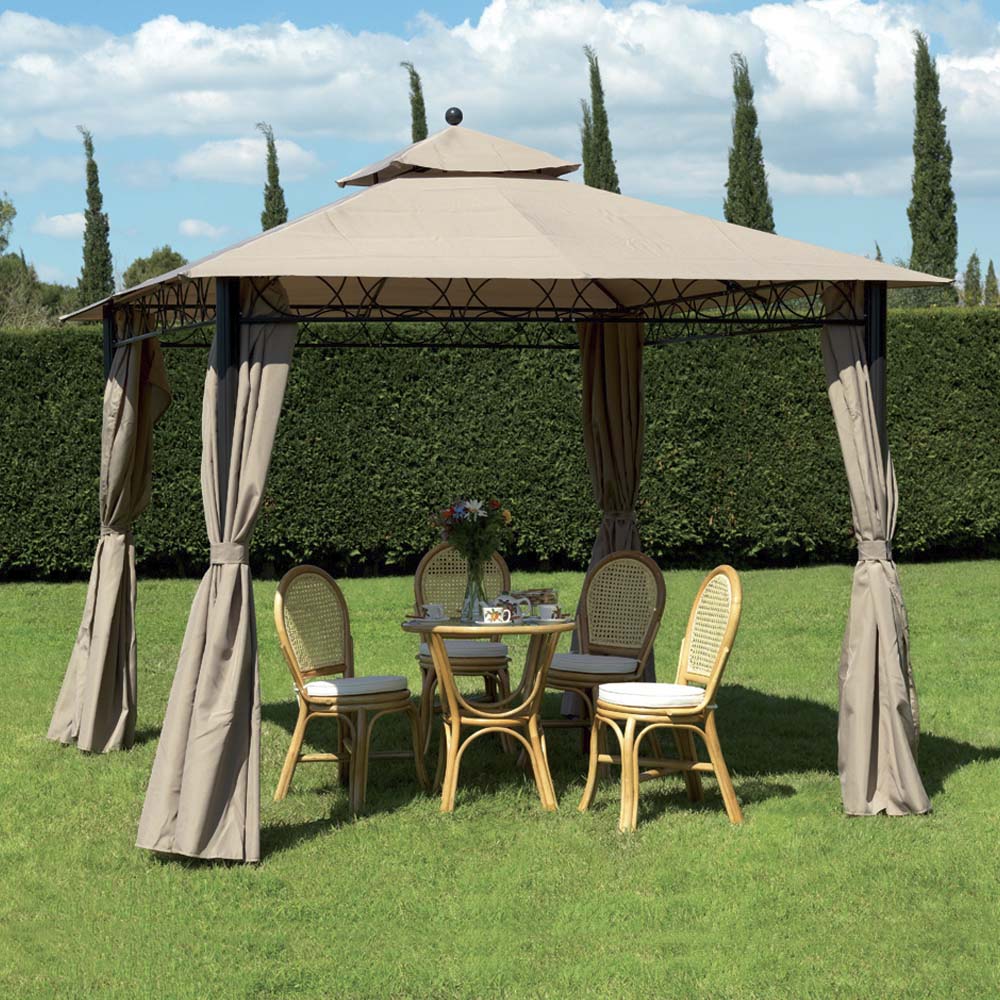 Gazebo Quadrato in Acciaio Eden FERLIVING 300x300x270h cm