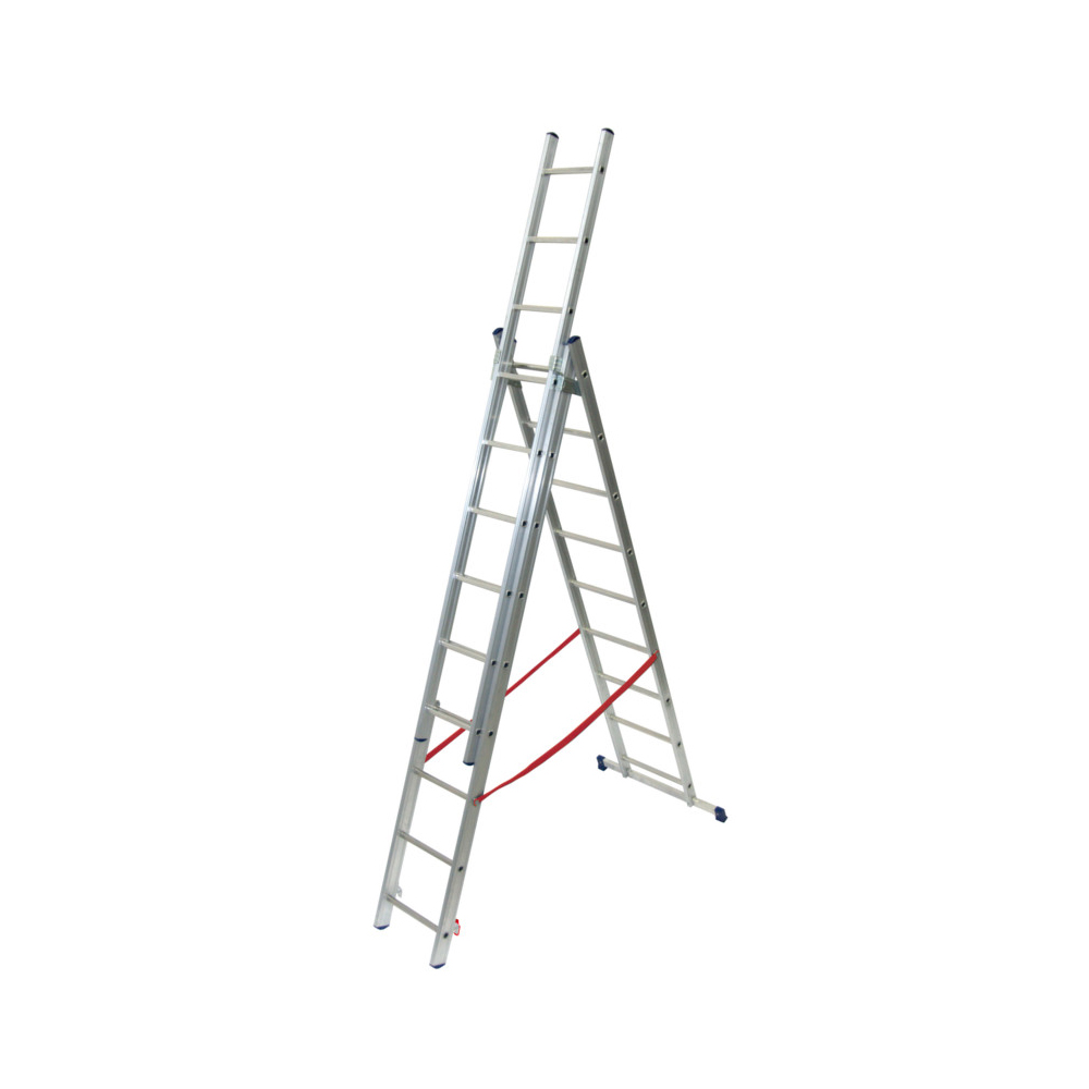 Scala in alluminio multiuso professionale stilo 3x11 3.14-7.96 m facal.