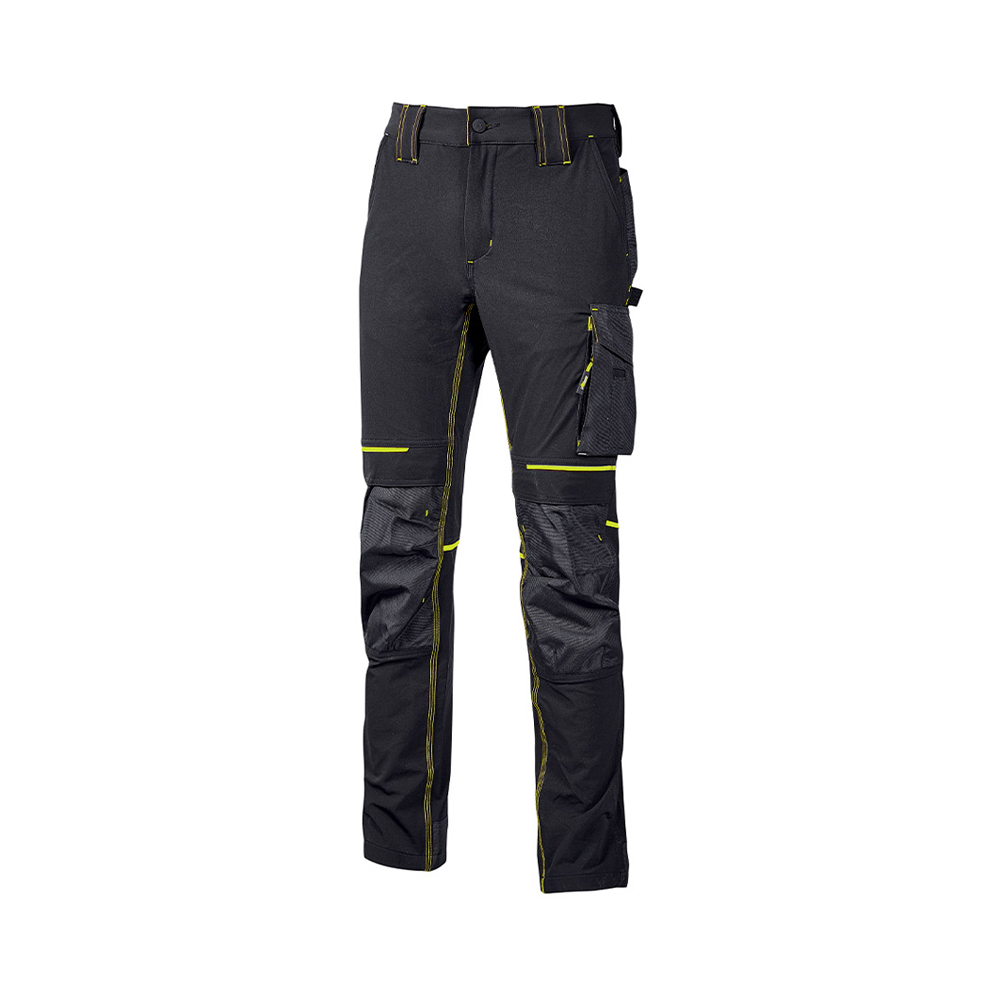 Pantalone da lavoro performance atom black carbon u-power - taglia xxl.