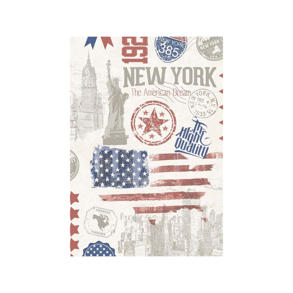 Carta Adesiva in Vinile con Fantasia Brooklyn 45 cm - Vendita al metro lineare