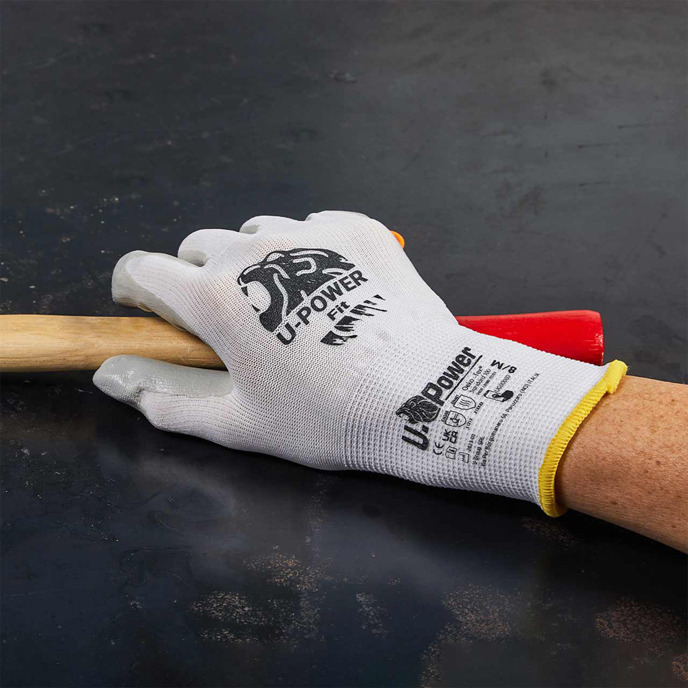 Guanti da Lavoro in Nitrile Fit Bianco U-POWER - Taglia 11