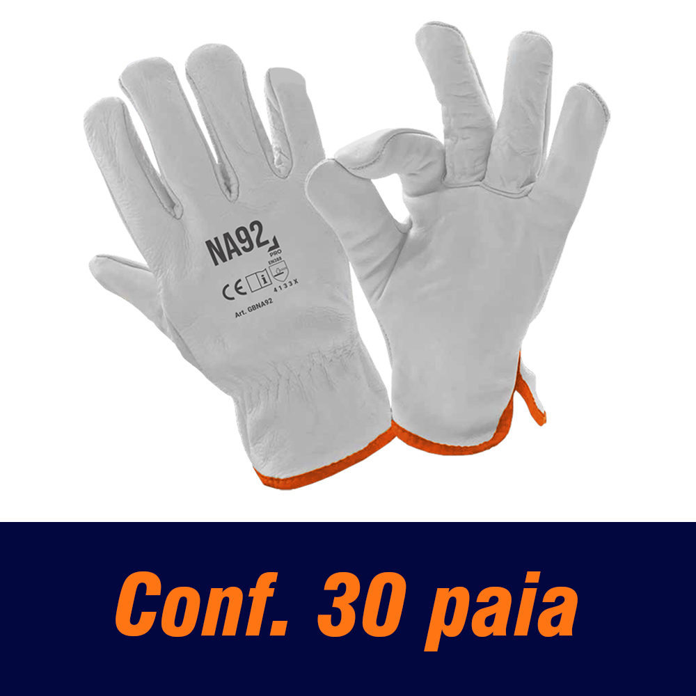 Guanti da Lavoro in Pelle Fiore di Bovino Taglia 9 NA92 PRO - Conf. 30 Paia