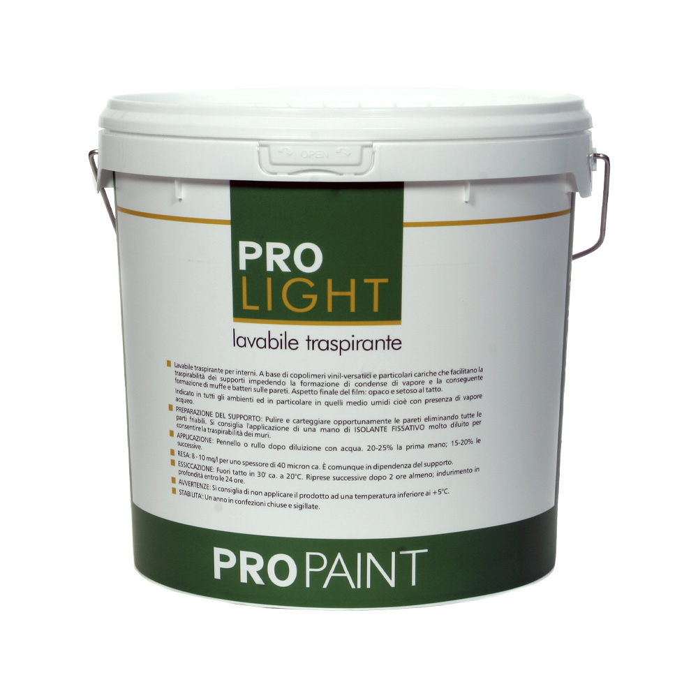 Lavabile traspirante per interni pro light propaint 5 lt.