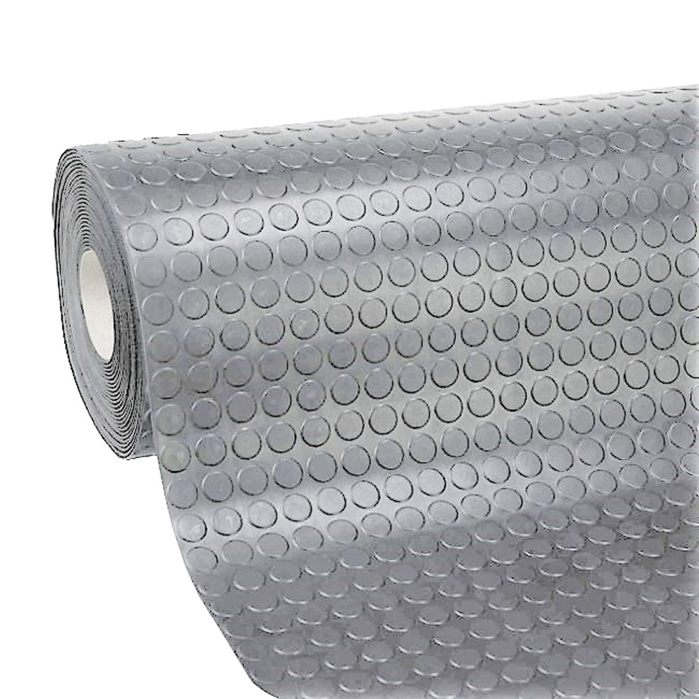 Tappeto in Gomma Bollato 1,3 mm x 100h cm Grigio - Vendita al Metro Lineare